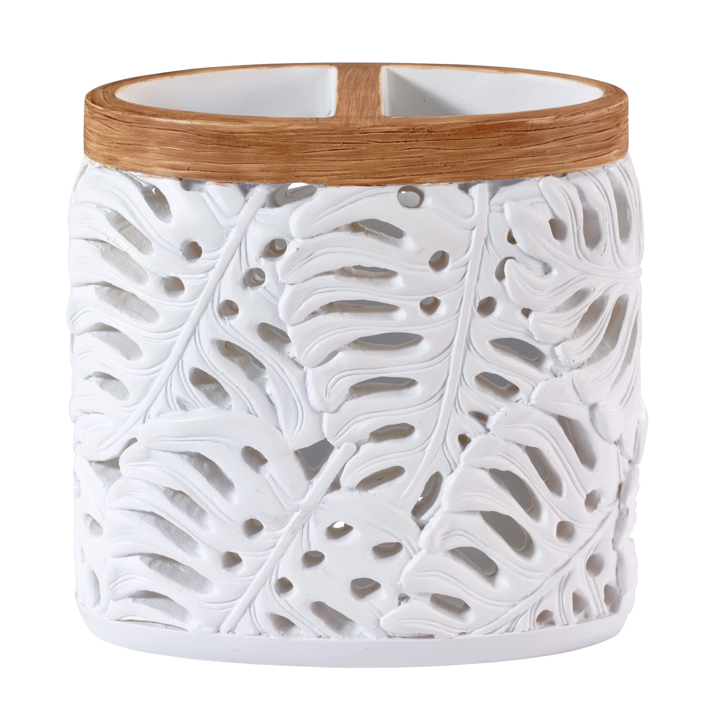Avanti Linens - Toothbrush Holder, Palm Tree Leaves Inspired Home Decor (Viva Palm Collection)